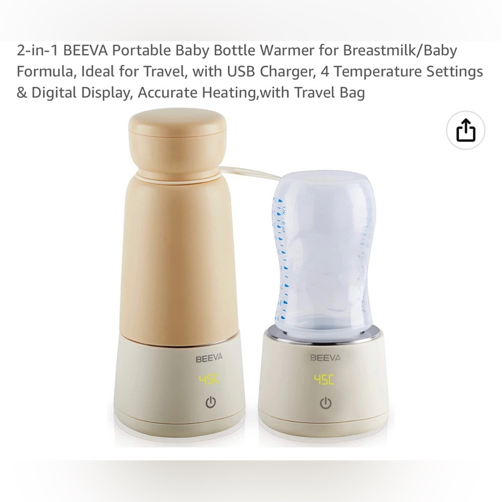 BEEVA smart portable bottle warmer NWT never used